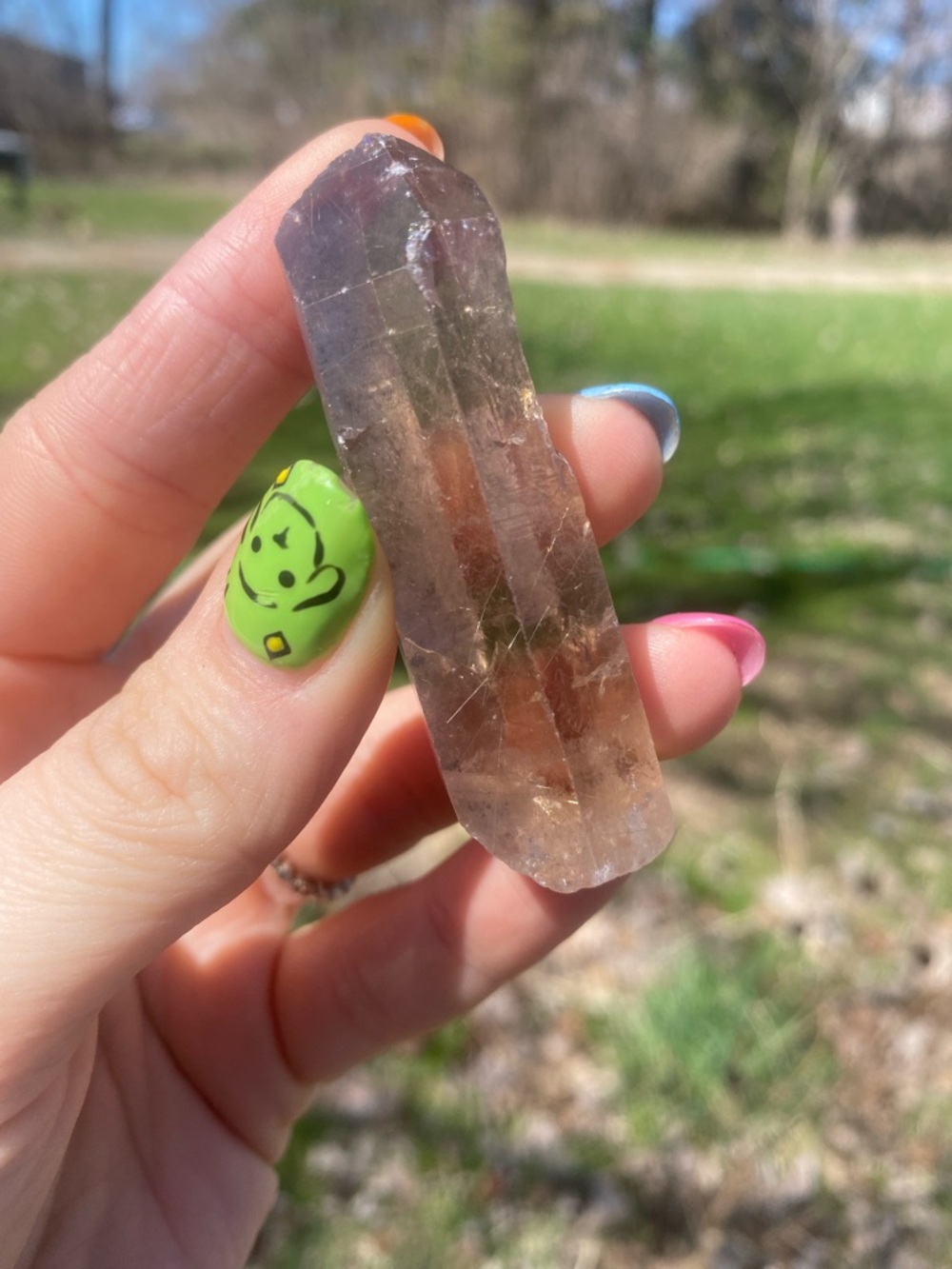 Natural Smoky Quartz point- Brownish Gray Crystal
